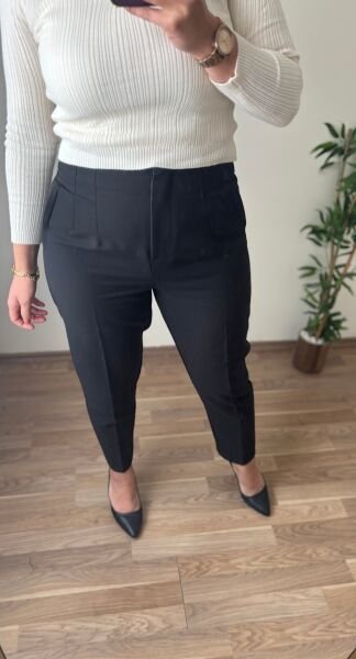 Zra Yüksel Bel Pantolon Siyah - 40