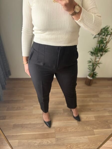 Zra Yüksel Bel Pantolon Siyah - 42