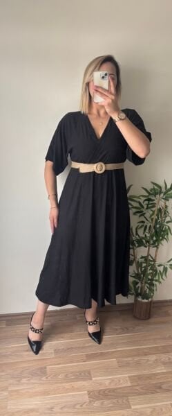 Hasır Kemerli Elbise