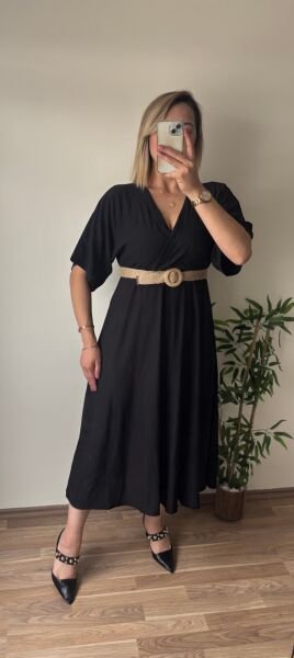 Hasır Kemerli Elbise