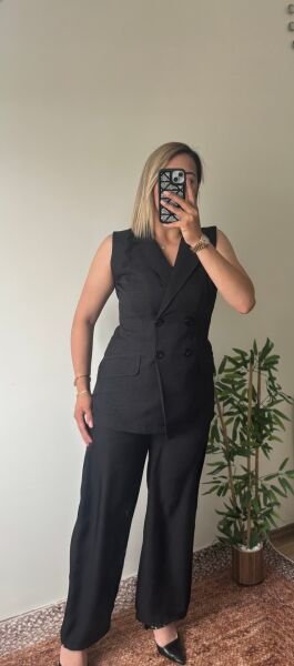 Keten Yelekli Takim Siyah - 40