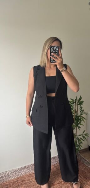 Keten Yelekli Takim Siyah - 44