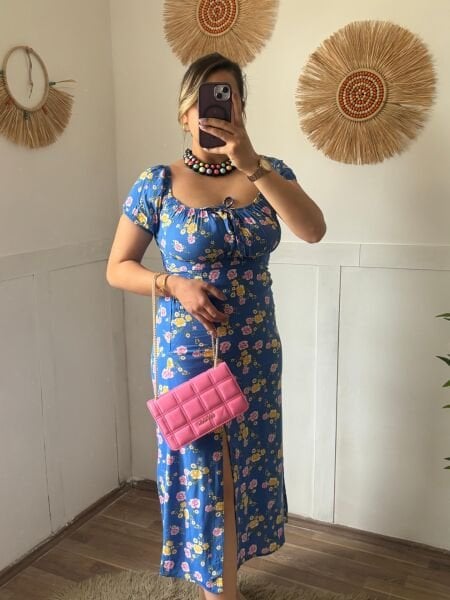 Çıtır Çıçek Desen Elbıse