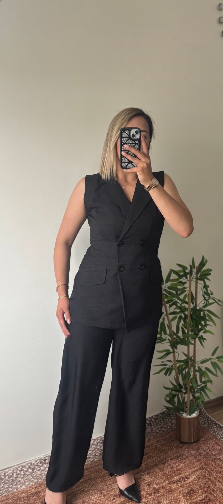 Keten Yelekli Takim Siyah - 44