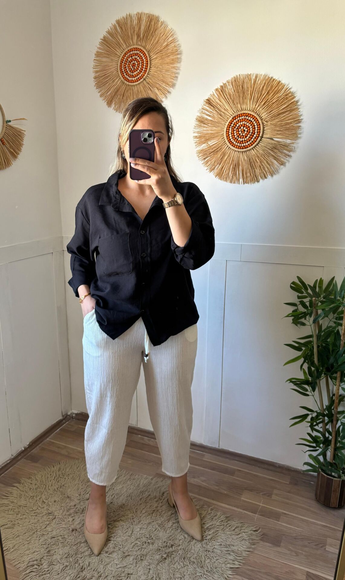 Siyah Oversize Gömlek