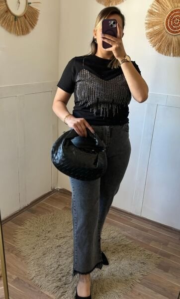 Paça Zincir Detaylı Pantolon