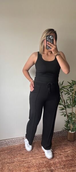 Modal Kumaş Eşofman Altı Siyah - XL