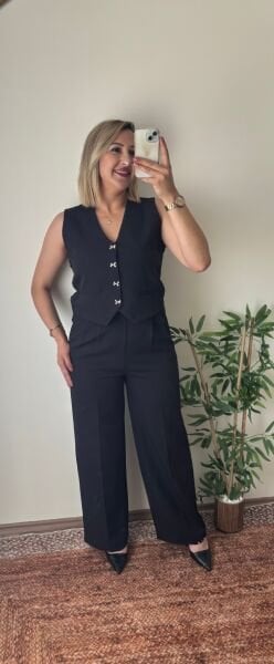 Düğmeli Yelek Takım