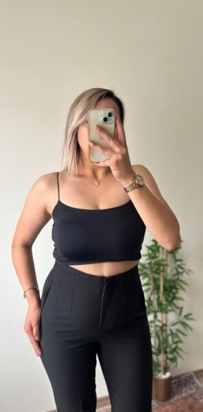 Sandy Kumaş İp Askılı Crop
