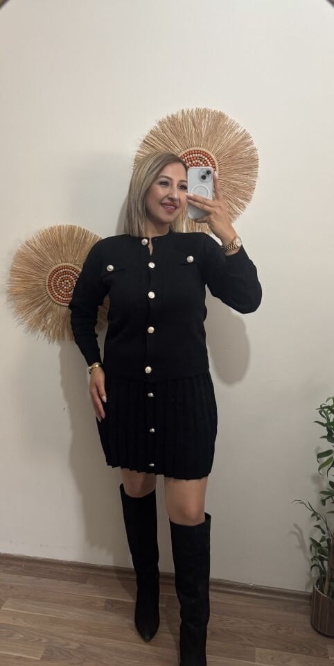 Triko Ceket Etek Takim