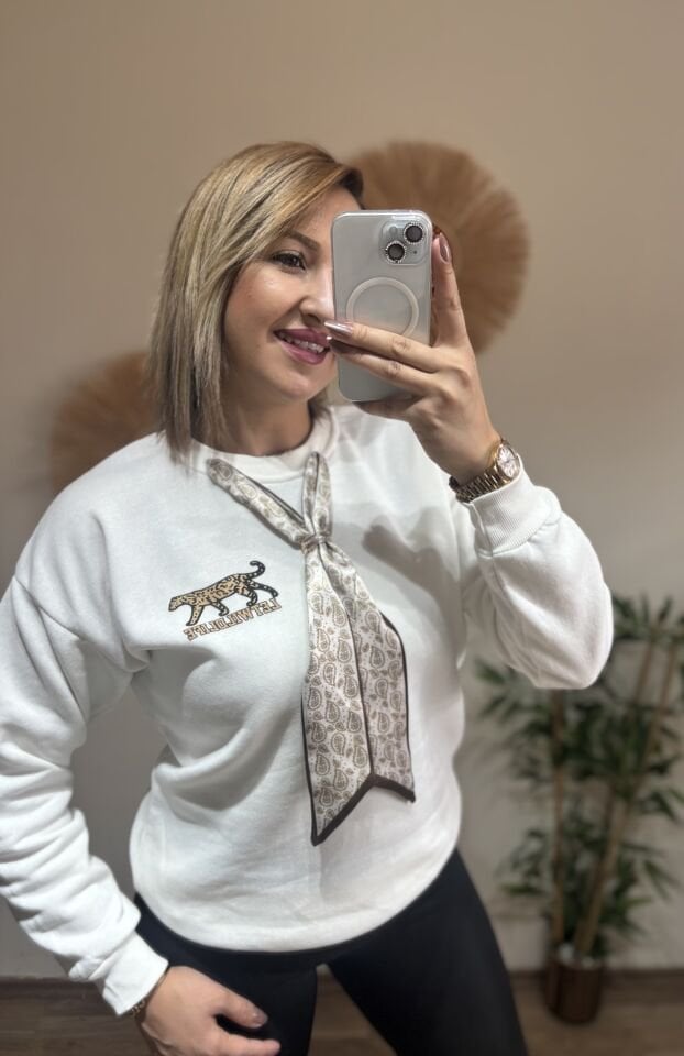 Florlu 3 iplik Sweat